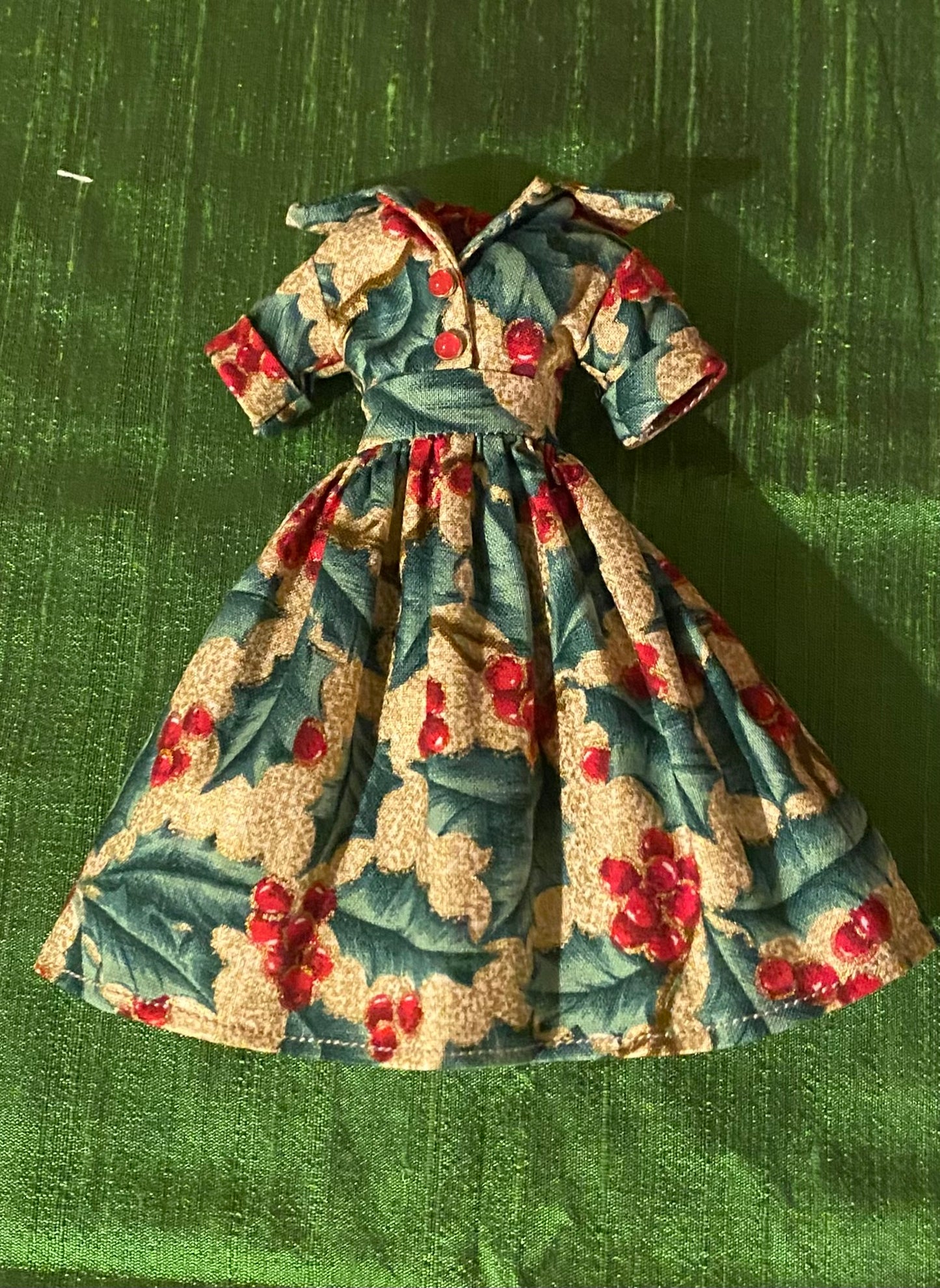 Xmas 50s shirt waist style dress