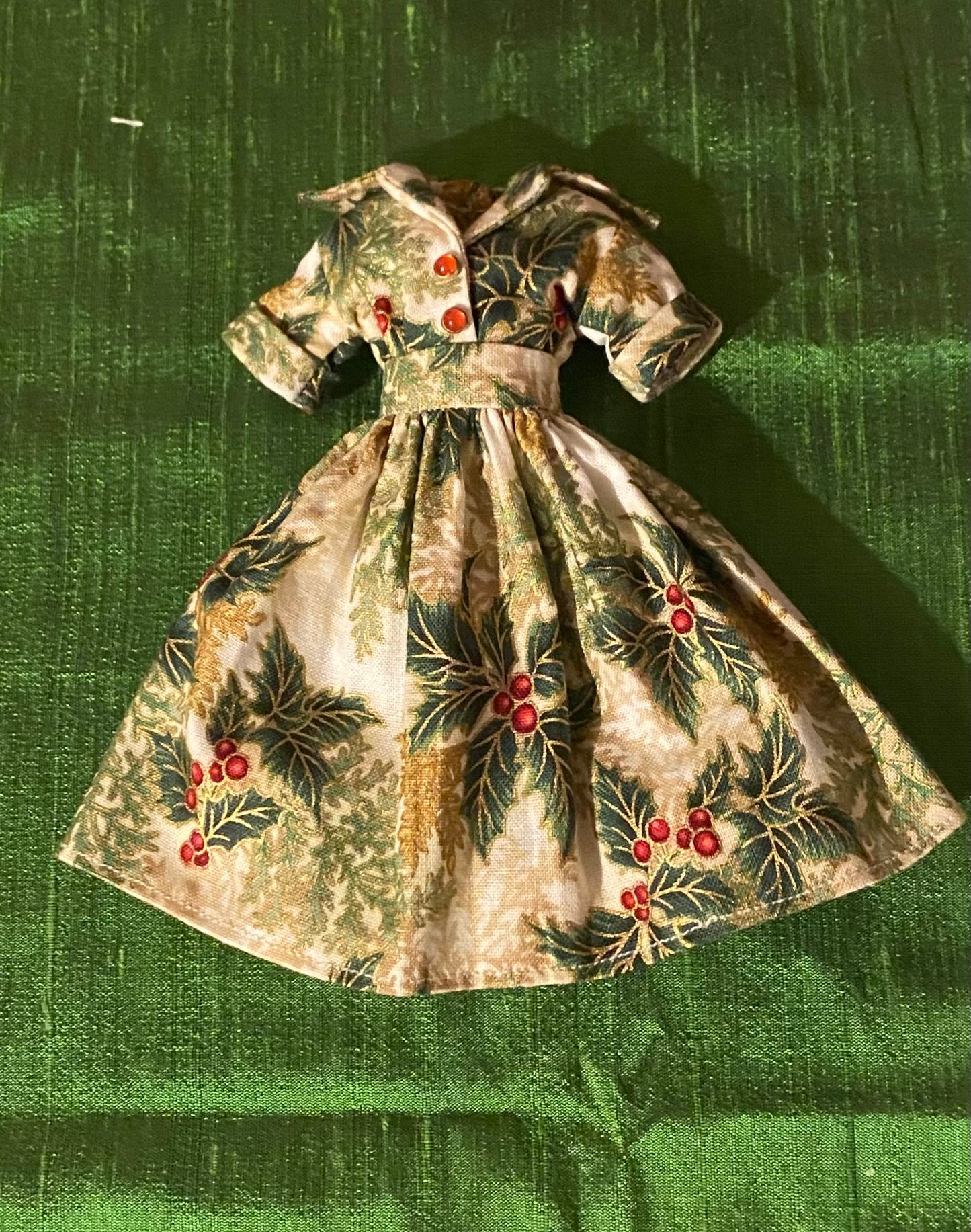 Xmas 50s shirt waist style dress