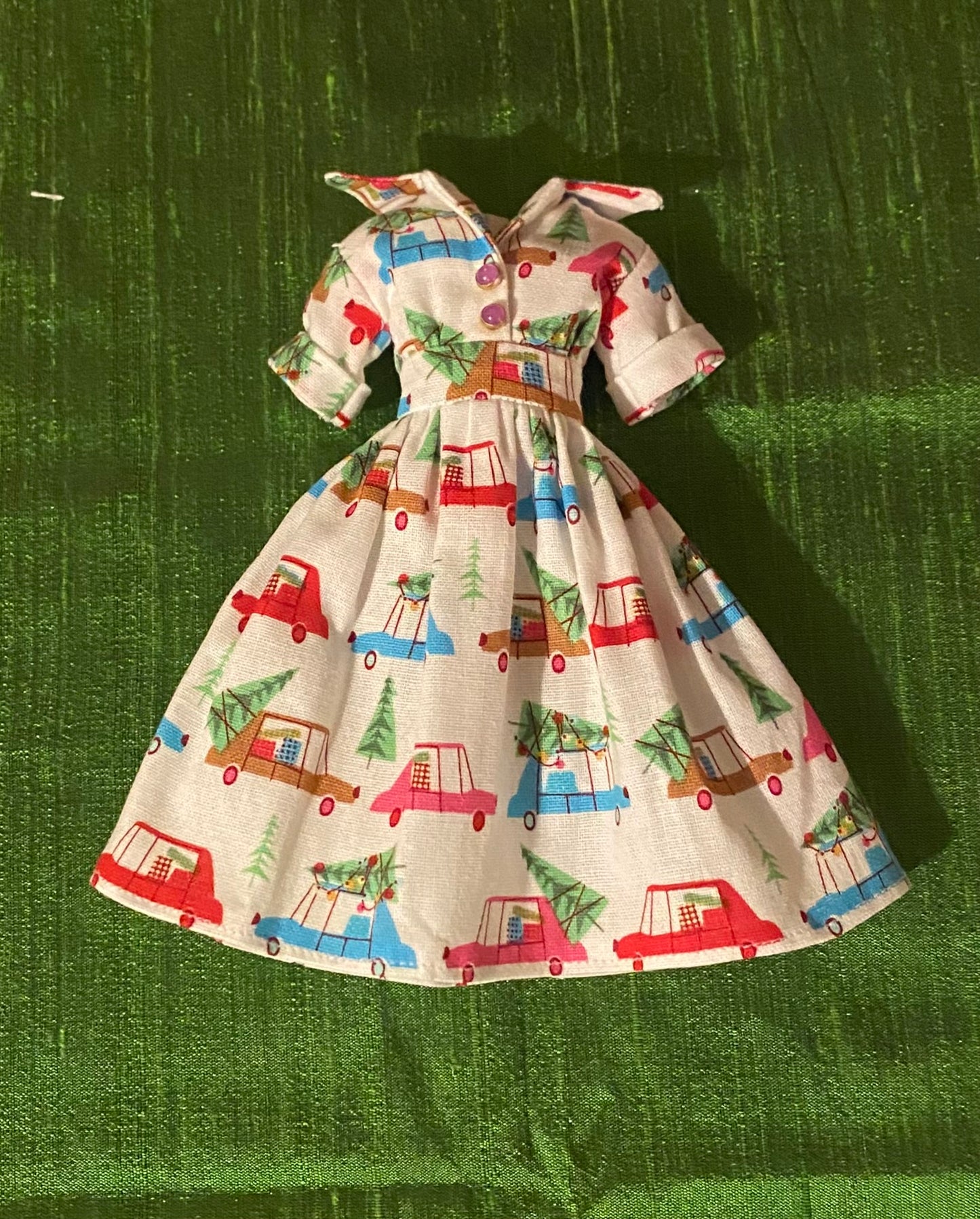 Xmas 50s shirt waist style dress