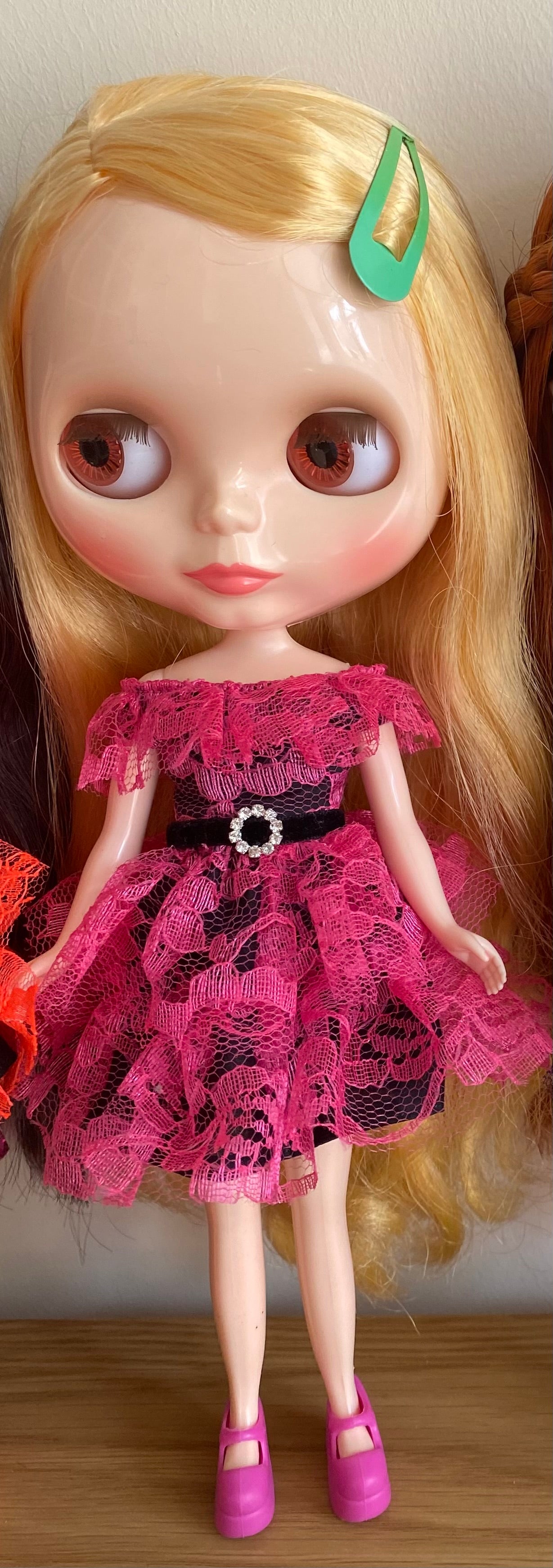 Neon Lace overlay dress