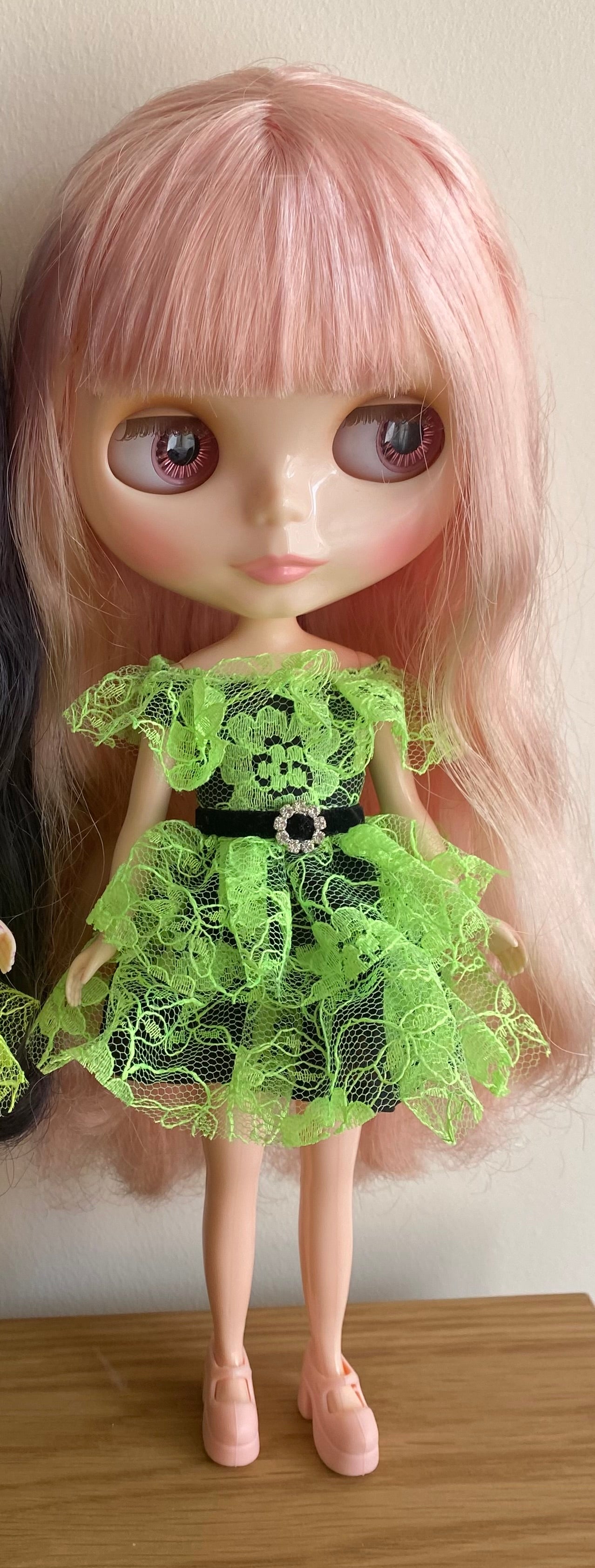 Neon Lace overlay dress