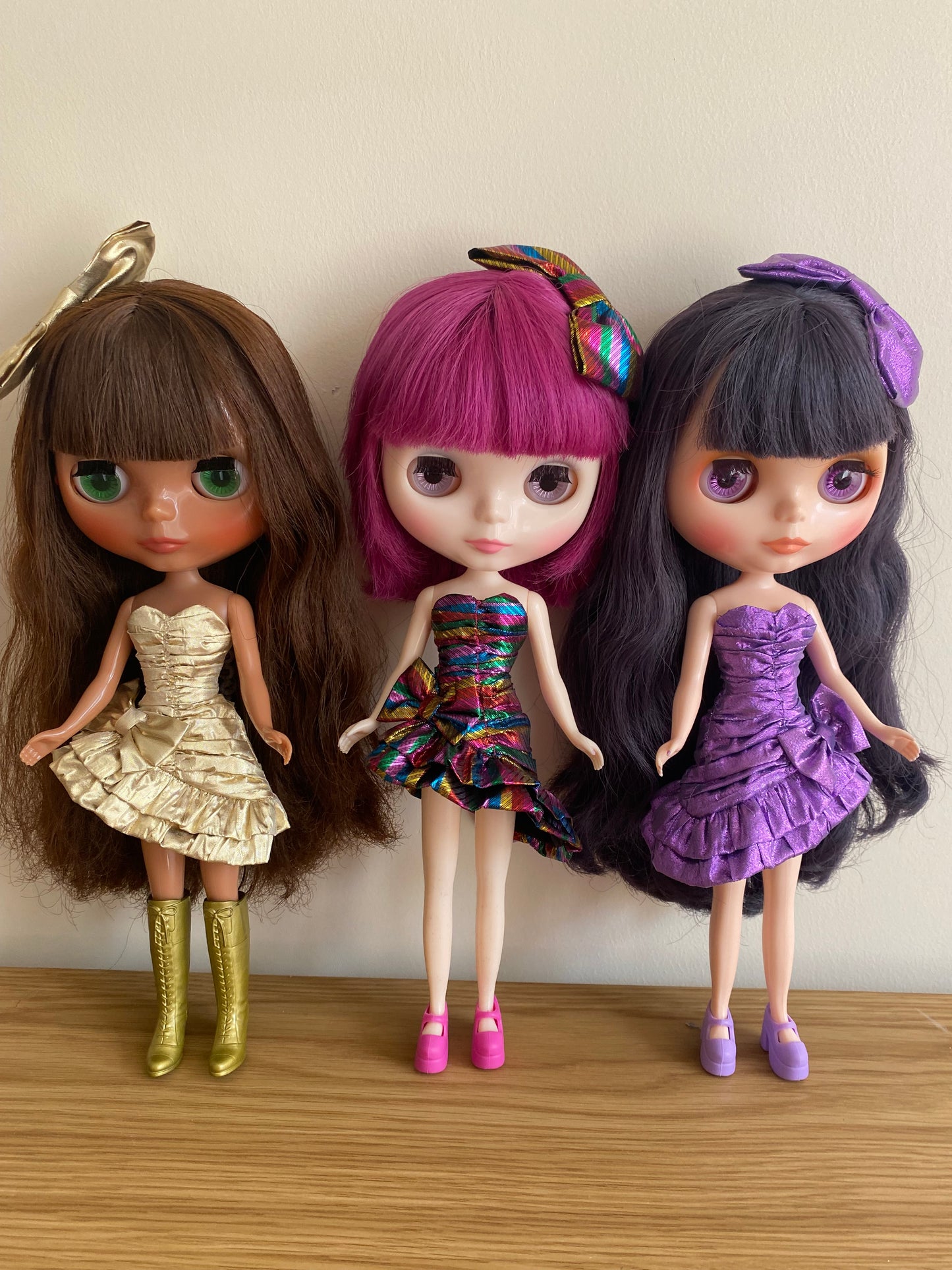 Ruched Lamé 80s prom dress STRIPED