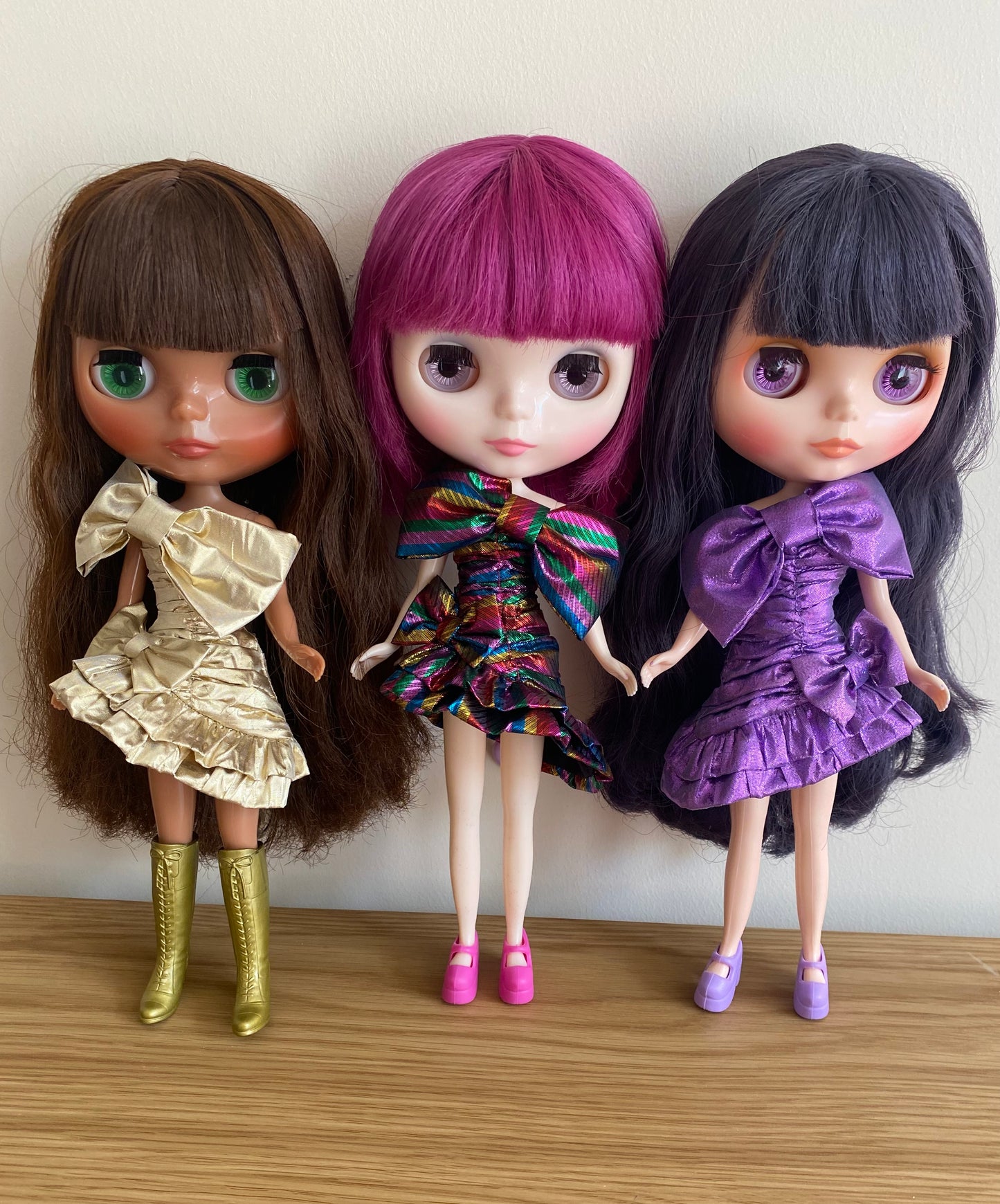 Ruched Lamé 80s prom dress STRIPED