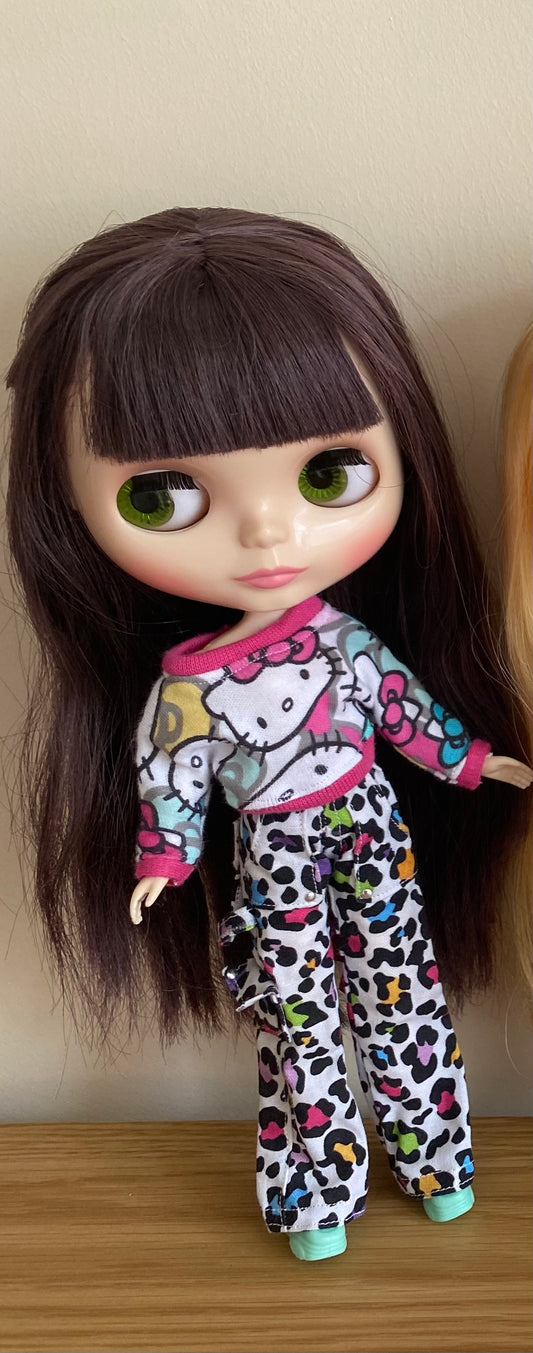 Combat trousers, Neon on white leopard print